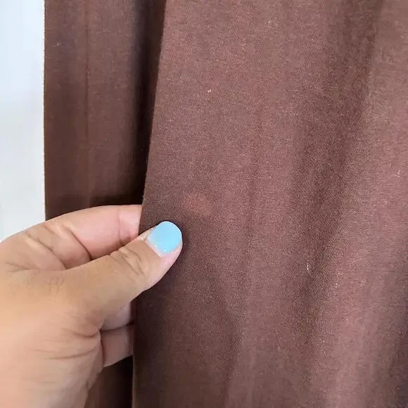 808 Local Brown Spaghetti Strap Ruffle Flowy Mini Dress Women's Medium / Large - Picture 4 of 4